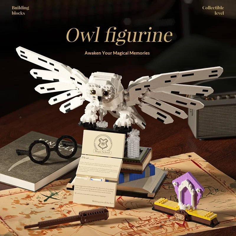 Giant White Owl Micro Building Blocks Set