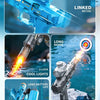 Blue ice mouse water gun featuring linked recoil, long range, z-lock cool lights, and long battery life.