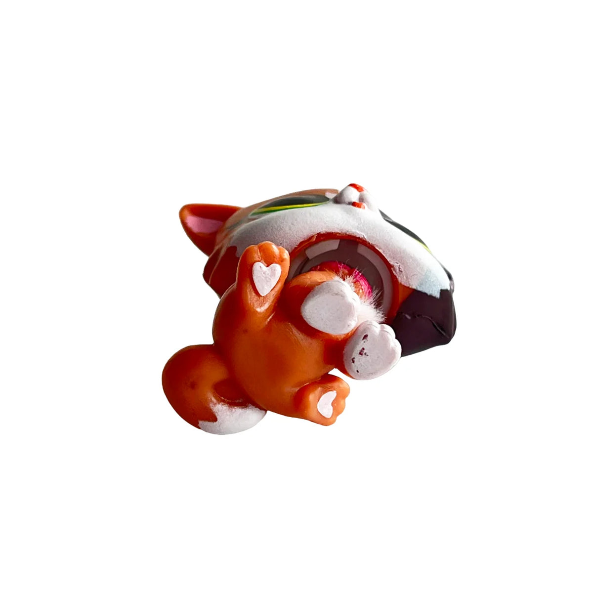 A charming bobblehead pet figurine featuring a dachshund, kitten, and collie.
