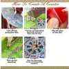 Step-by-step instructions for creating a diamond painting coaster with a cat mandala design.