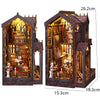 DIY Miniature Book Nook Kit - Retro Wooden Dollhouse Shelf Decor