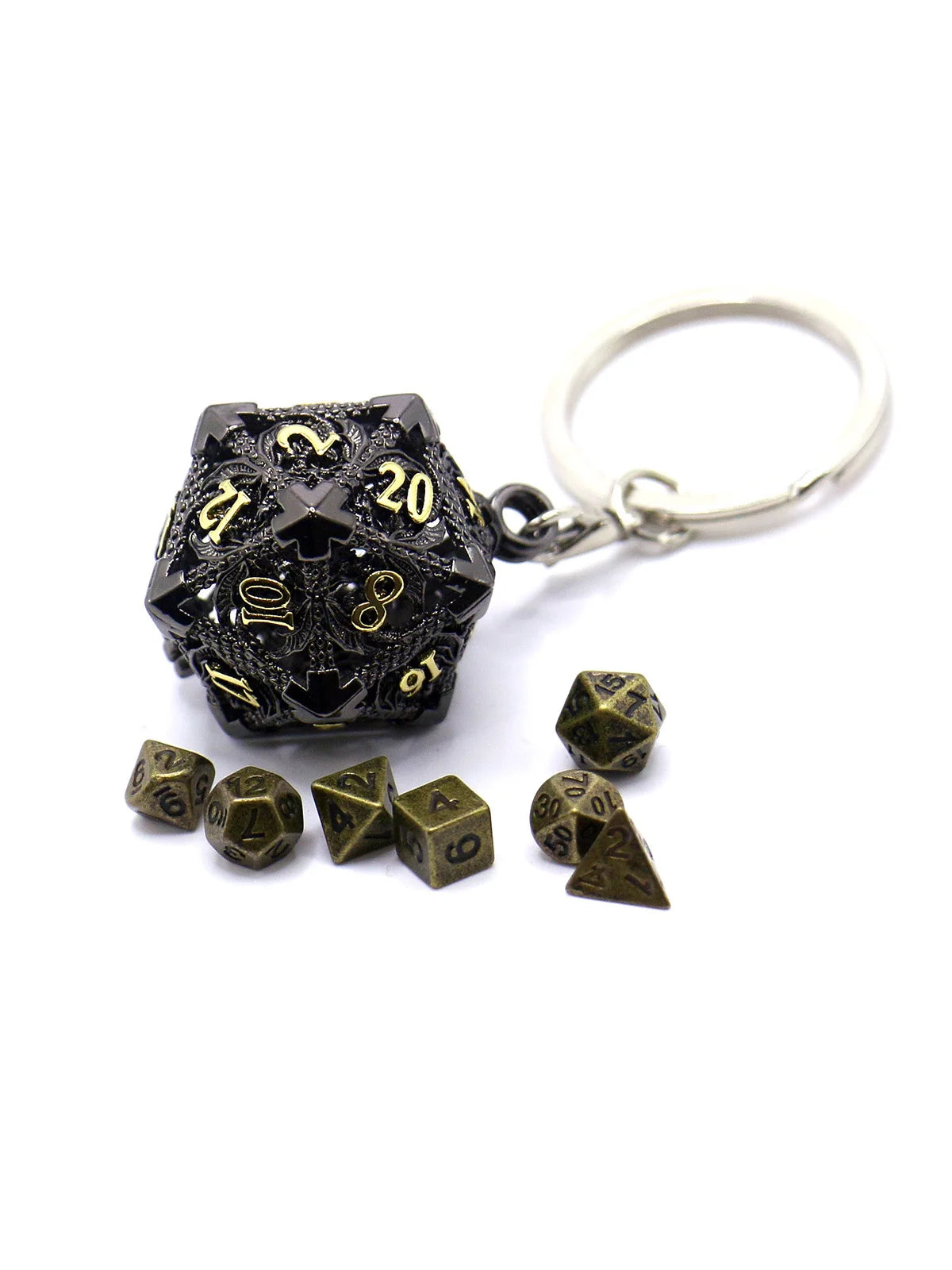 Metal Dice Set in Collector's Hollow Box – Dark Gothic Style
