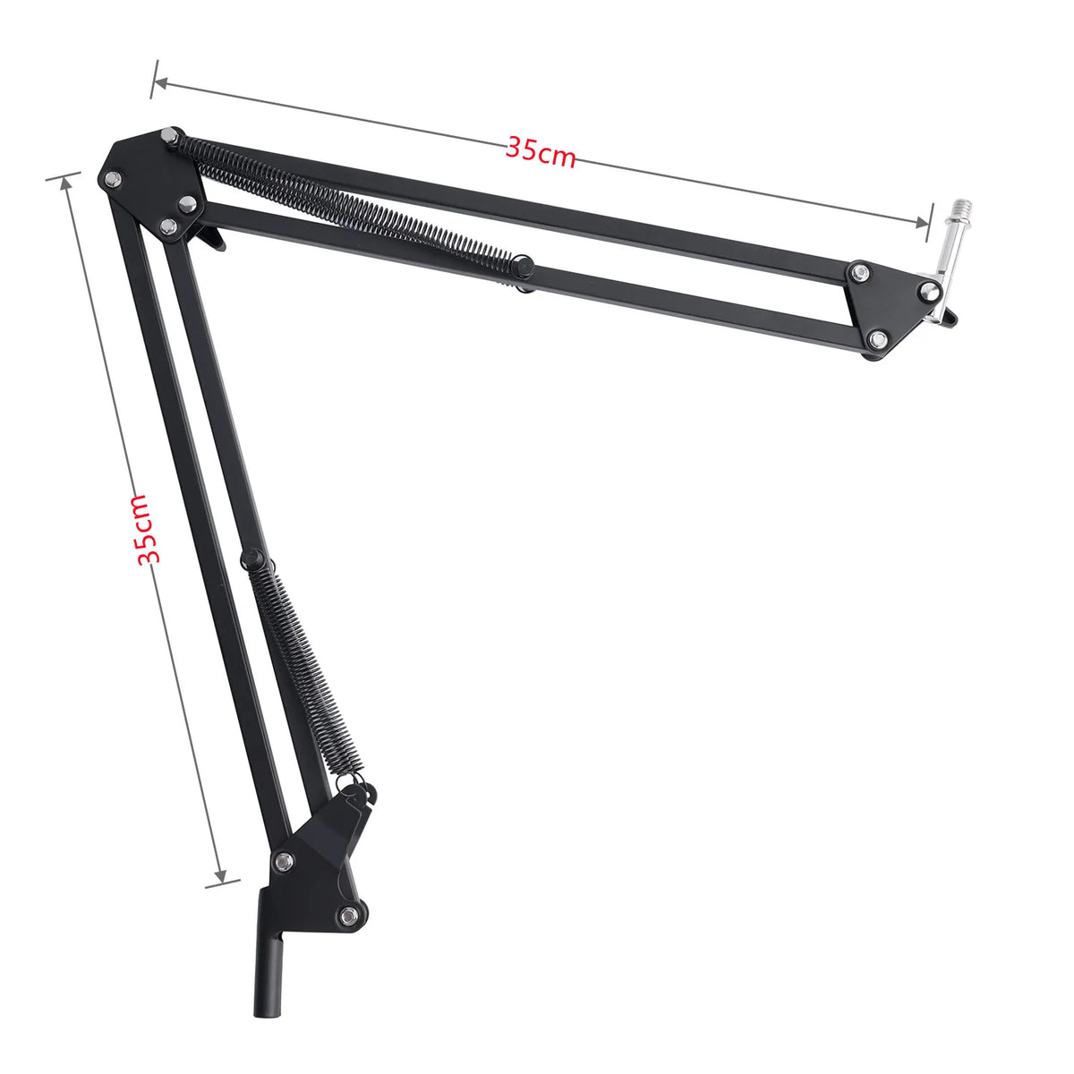 Adjustable Microphone Boom Arm with Table Mount and Mic Clip