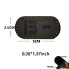 Blood Type Tactical Patches with Glow-in-the-Dark Design