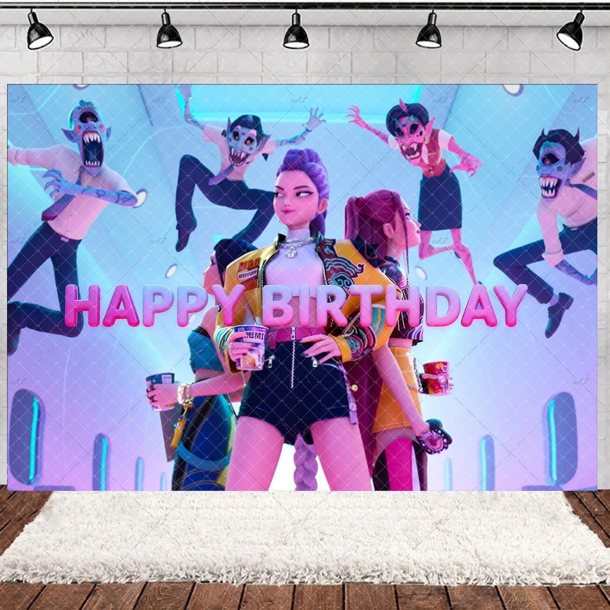 K-Pop Theme Party Backdrop for Birthday Celebrations