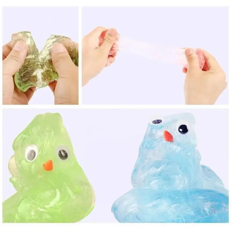 Clear Crystal Liquid Glass Thinking Putty – Stress Relief Fidget Toy