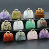 Mini Handbag-Shaped Crystal Agate Pendant for Jewelry Making