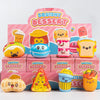 A box of 12 squishy dessert toys featuring cute animal and food characters in various colors.