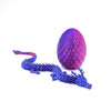 Articulated Dragon Figurine with Egg Display