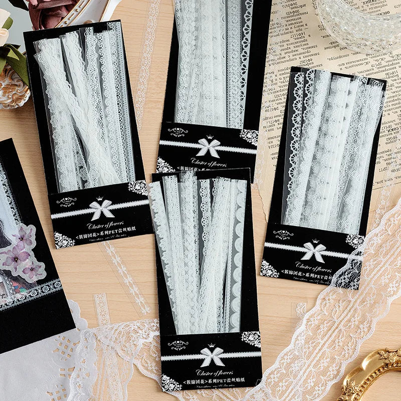 Lace Design Decorative Stickers for Journaling & Scrapbooking