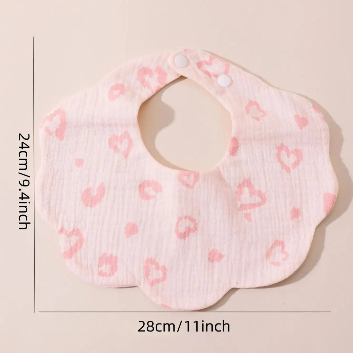 Cotton Baby Bibs with Burp Cloth – Soft Solid Color Bandana Scarf