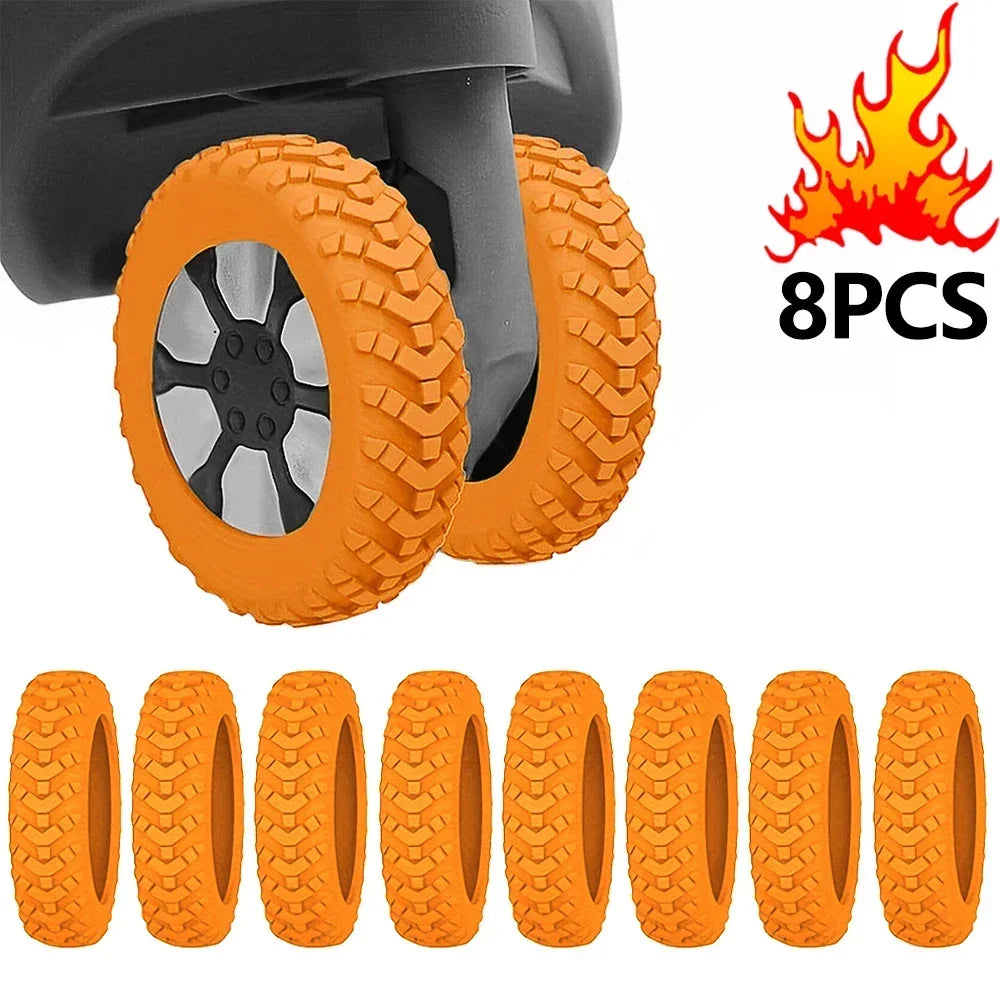 Silicone Luggage Wheel Protector Covers – Set of 8