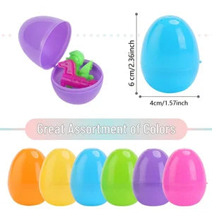 100-Pack Fillable Plastic Easter Eggs for Hunts & DIY Crafts