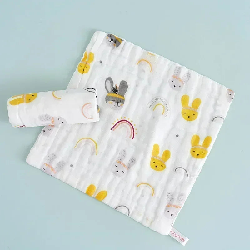 Soft Cotton Muslin Baby Washcloths (Set of 5)