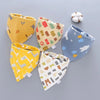 Cotton Waterproof Baby Bibs with Absorbent Bandana (5-Pack)