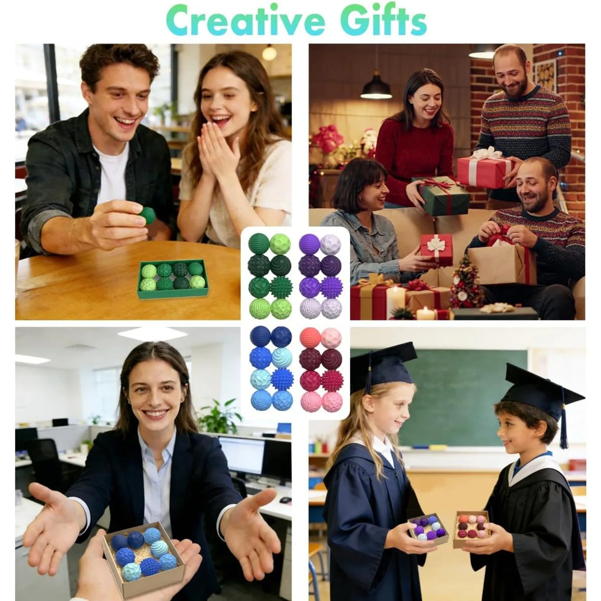 Silicone Magnetic Fidget Balls with Storage Box