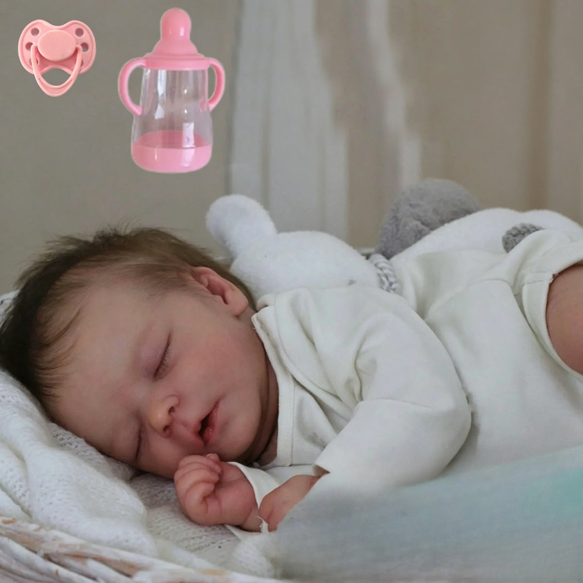 Lifelike 18-inch Sleeping Baby Doll with Realistic Features