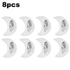 Eight clear acrylic phone charm hooks with adhesive backing