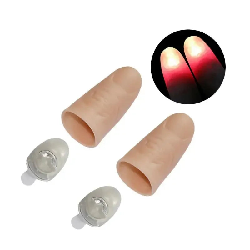 LED Flashing Finger Tips for Magic Tricks and Party Pranks