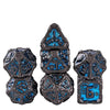 Steampunk Metal Dice Set - 7-Piece Polyhedral RPG Dice