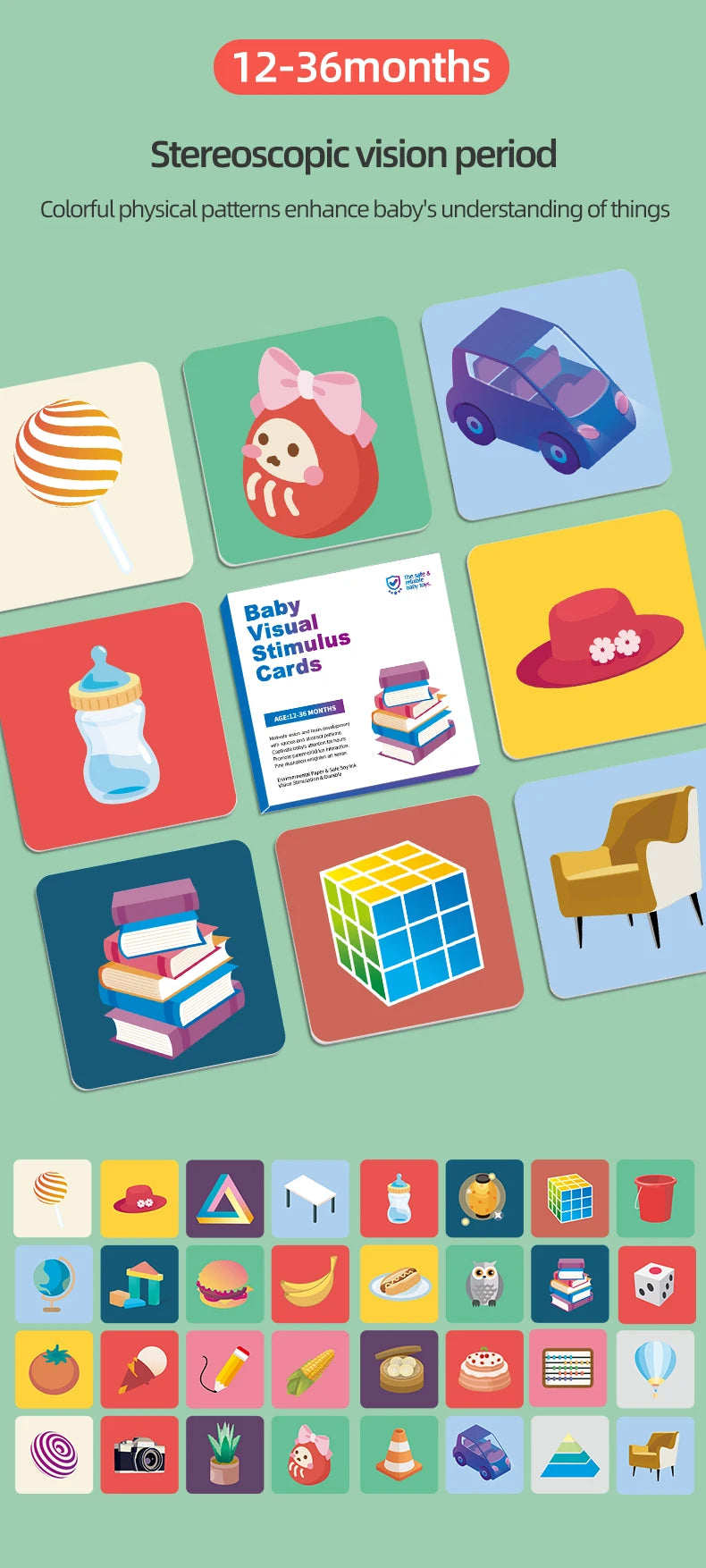 High-Contrast Baby Flash Cards for Visual Development