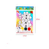 A colorful DIY cartoon coloring painting kit for kids featuring a large white character on a vibrant background.