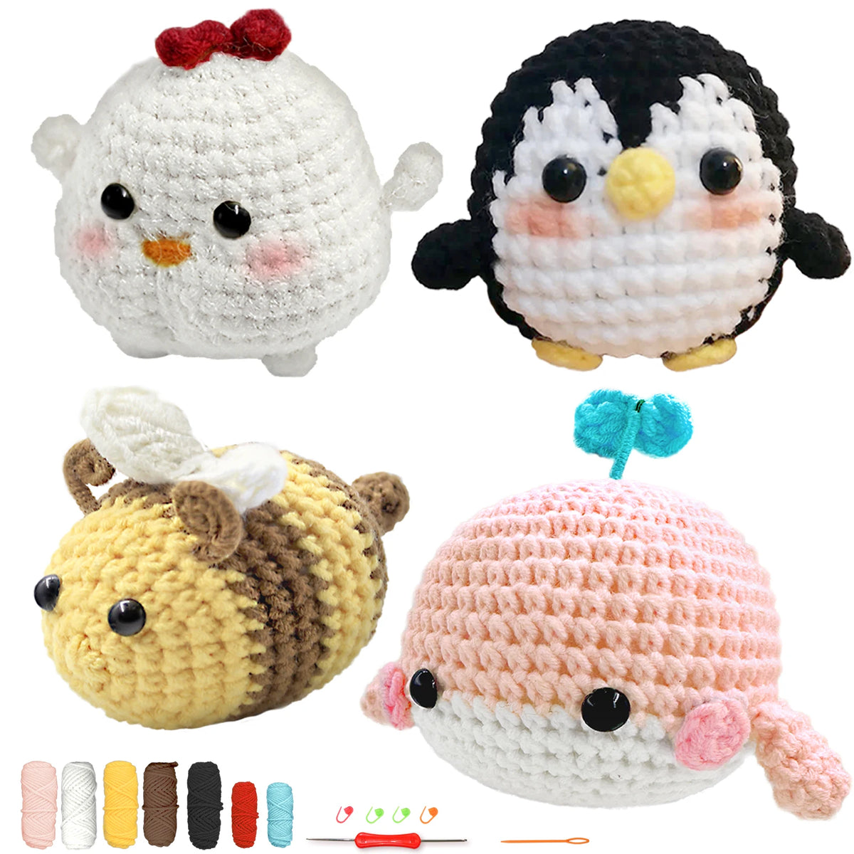 Animal Crochet Kit for Beginners – Complete Starter Set with Step-by-Step Guide