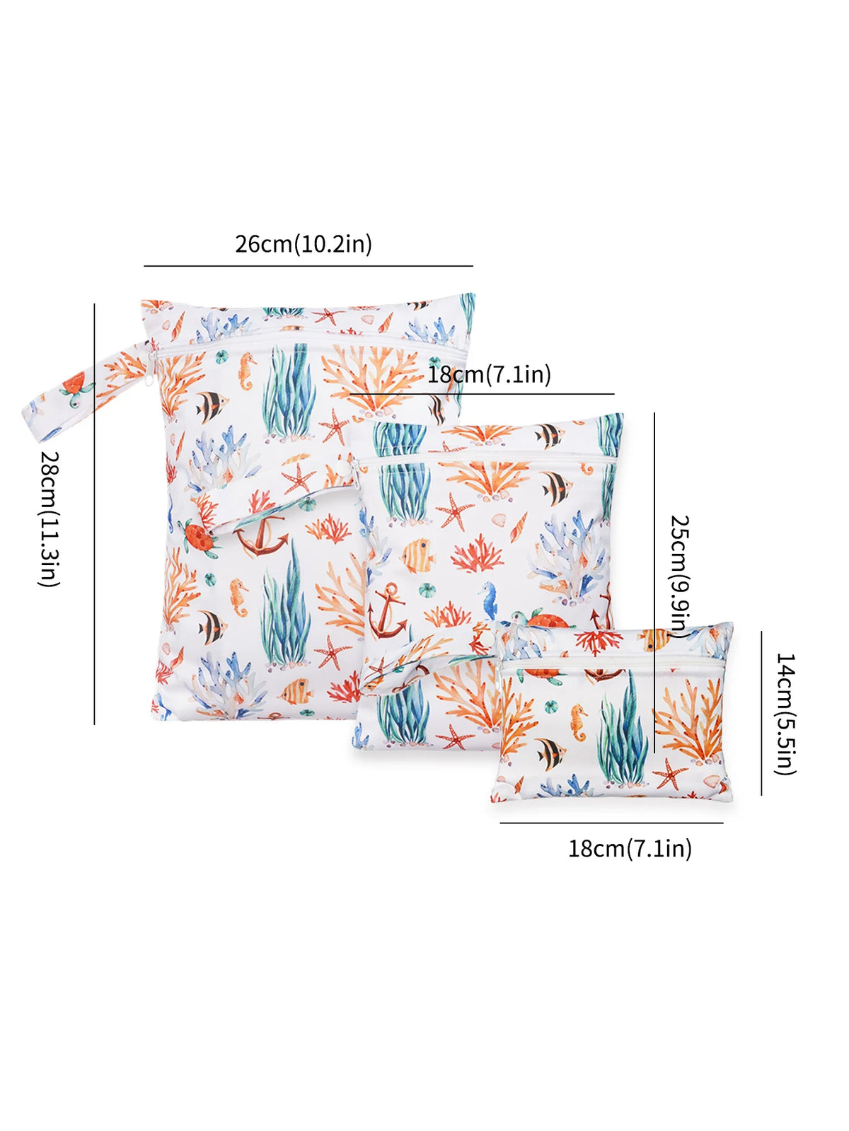 Reusable Waterproof Diaper Covers with Travel Wet Bags