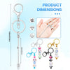 Un ensemble de barres de clés en métal durables avec divers charms et pendentifs.