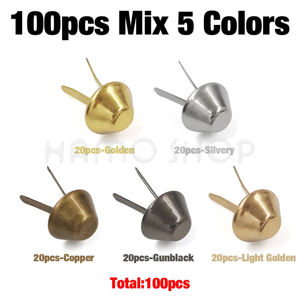 Metal Bag Bottom Rivets for Leather Craft and DIY Projects