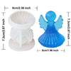 A silicone mold shaped like a blue cherub angel for making candles and soap
