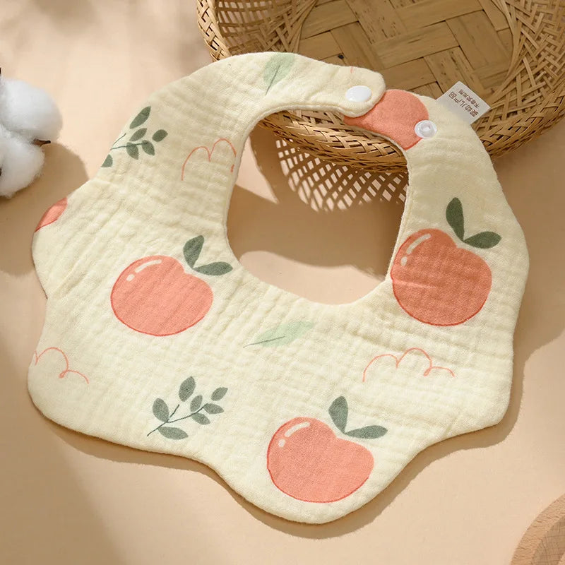 6-Layer Cotton Gauze Baby Bibs (3-Pack)