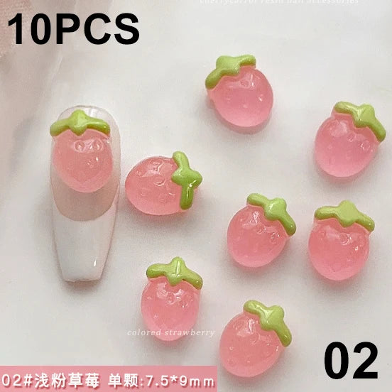 Fruit & Floral Resin Nail Art Decorations
