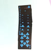 A vertical stack of black playing cards showing the Ace through the Ten of Clubs.