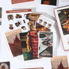 A variety pack of 50 pieces of four seasons scenery stickers featuring autumn themes and seasonal imagery.