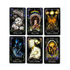 A collection of nine tarot cards featuring mystical imagery and dark backgrounds from the Midnight Magic Mushroom Tarot Deck