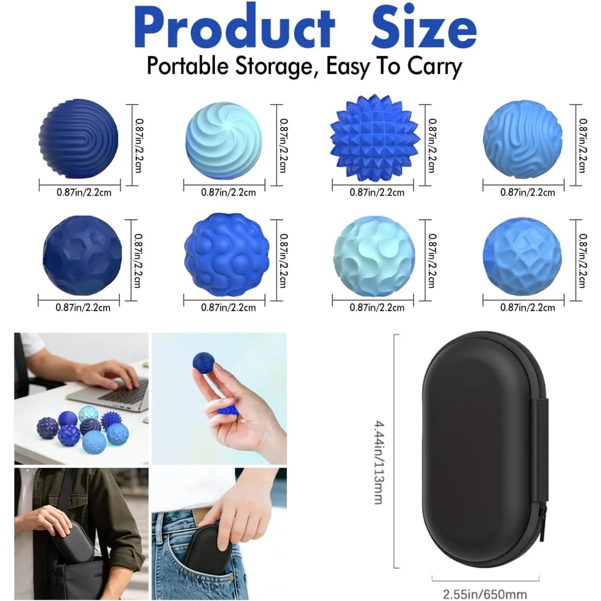 Silicone Magnetic Fidget Balls with Storage Box