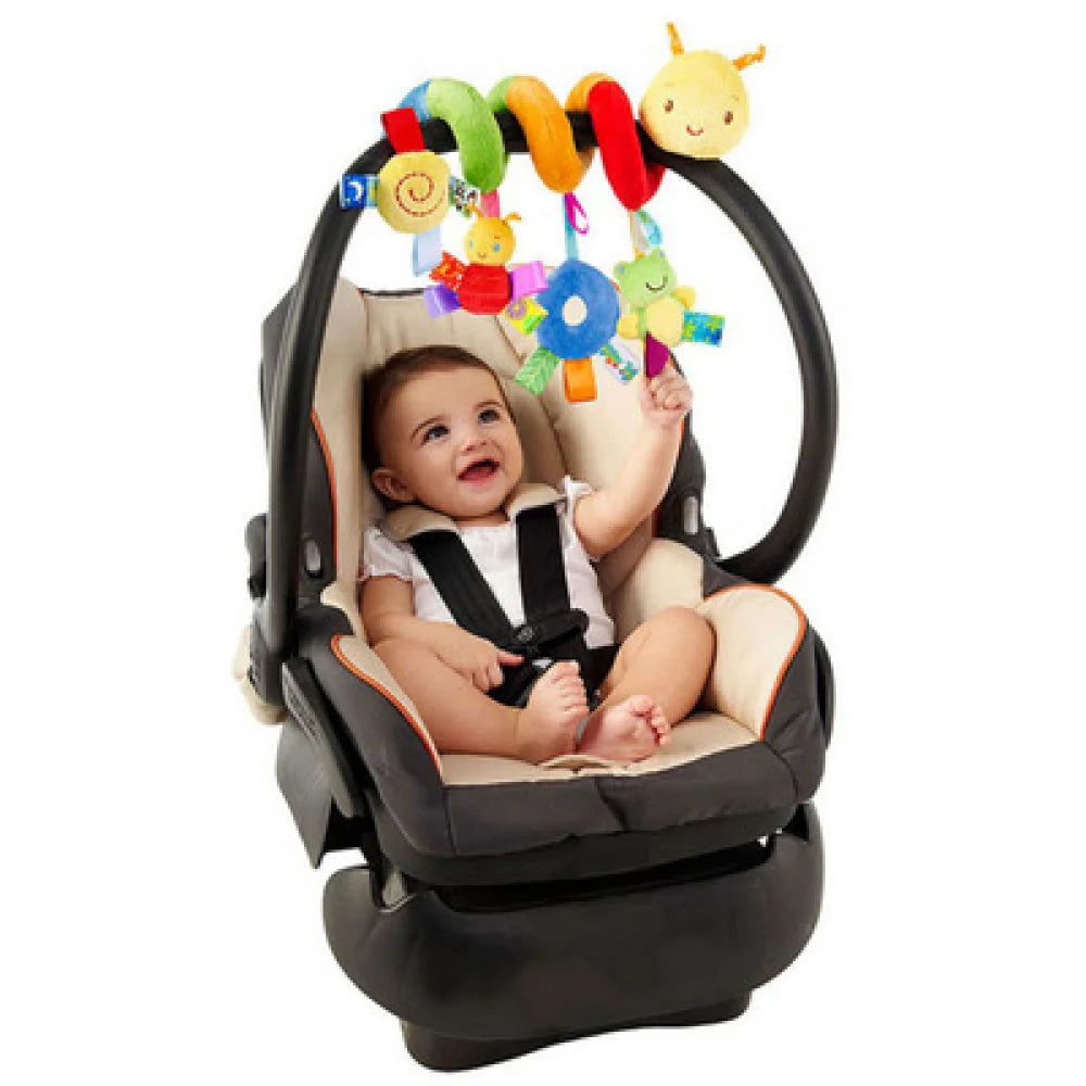 Soft Plush Hanging Baby Toy with Rattles and Teethers
