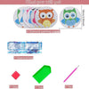 DIY Animal Diamond Painting Coaster Set with Wooden Base