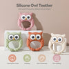 Owl Silicone Baby Teether with Rattle