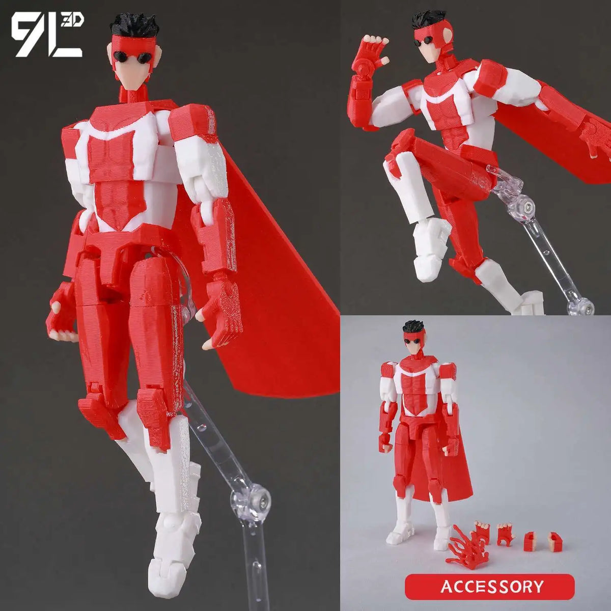A fully articulated 14cm action figure of Yuji Itadori from Jujutsu Kaisen in red and white attire.