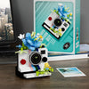 Retro SLR Camera Building Block Set with Floral Accent