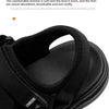 Close-up view of black Onedge summer sport sandals showing the interior and sole.