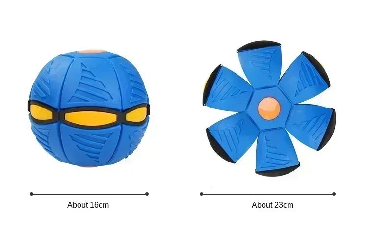 Interactive Flying Saucer Dog Toy with Deformation Fun