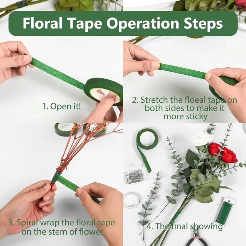 Self-Adhesive Floral Tape for Bouquets, Stems & DIY Crafts