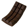 A dark brown, rectangular squishy butter stick fidget toy with a textured surface.