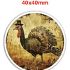 A dark turkey standing on the ground, used as an autumn pumpkin flatback resin décor for DIY crafts.