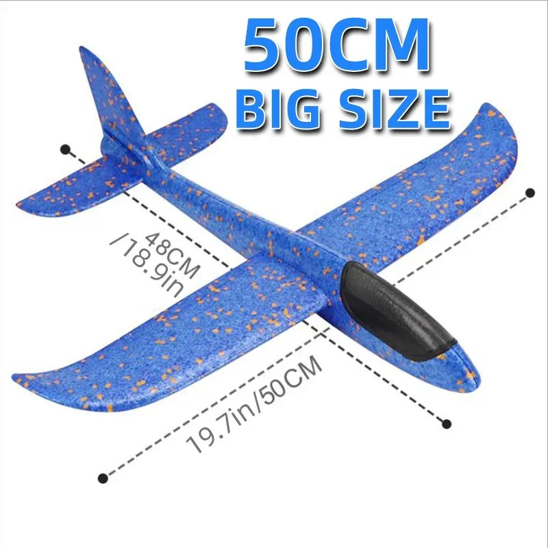 Large 50cm Foam Glider Airplane – Hand-Launch Flying Toy