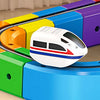 Magnetic Building Block Train Set with Electric Track