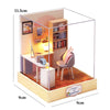 DIY Miniature Wooden Dollhouse Kit with LED Lighting